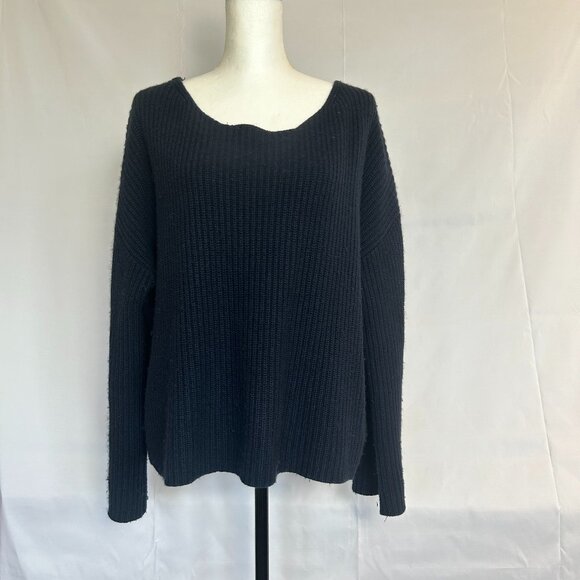 Nili Lotan Medium Cotton/Cashmere/Silk Navy blue sweater - Picture 5 of 16